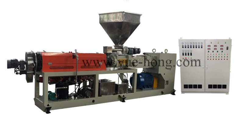 PVC75、90、110、130 simple set parallel metamaterial double-screw extrusion granulate production line